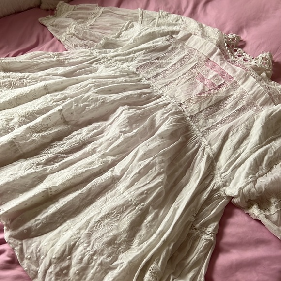 Free People White Cotton Flowy Dress Coverup - Picture 4 of 5